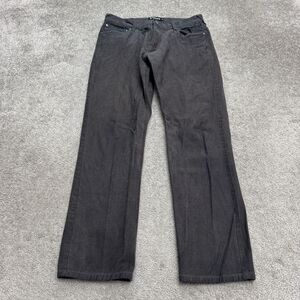 Betabrand Son of Britches Herringbone Straight Leg Pants Mens 32 Gray Cotton